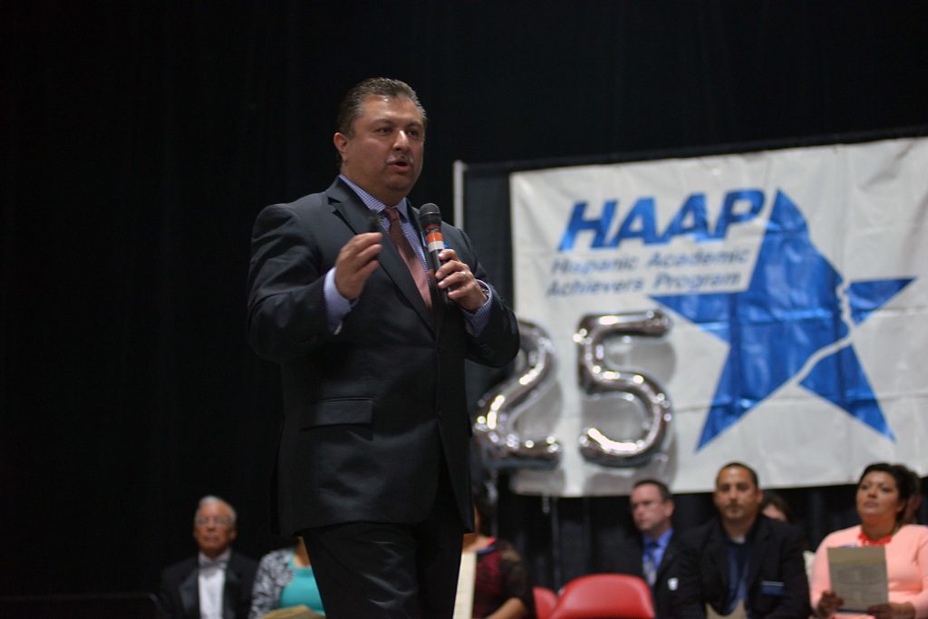 Frank Armijo speaking at an HAAP event
